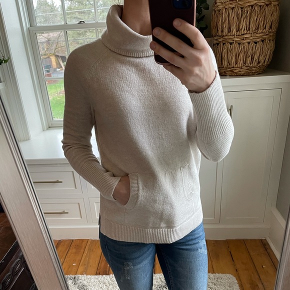 Loft cowl neck pocket sweater. - Picture 2 of 10